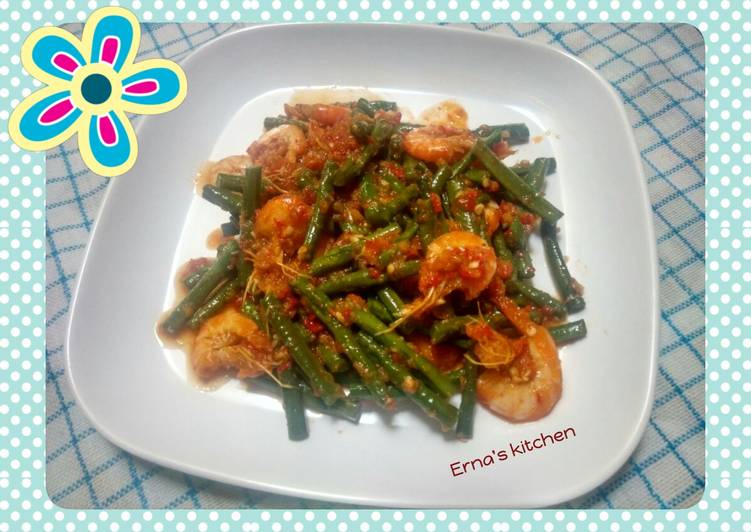 Resep Tumis kacang panjang dan udang Anti Gagal