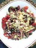 Ensalada improvisada con higos. 🍅🥒🧀🥙