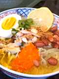 Instant Indonesian “Soto Ayam” (Yellow Chicken Soup)