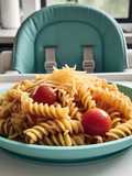 Fusilli con salsa de vegetales, para bebés