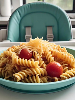 Una foto de Fusilli con salsa de vegetales, para bebés