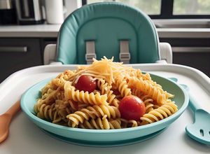 Una foto de Fusilli con salsa de vegetales, para bebés
