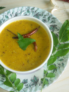 A picture of Moong dal mango curry.