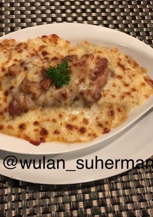 Foto resep Chicken baked rice with cheese