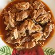 Cerdo con brotes de soja en salsa de ostras