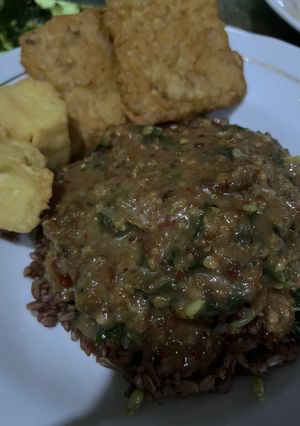 Foto resep Pecel nasi merah