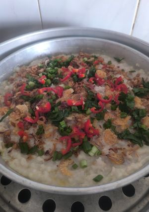 Gambar Kuih Talam Berlauk Dengan Ubi Keladi