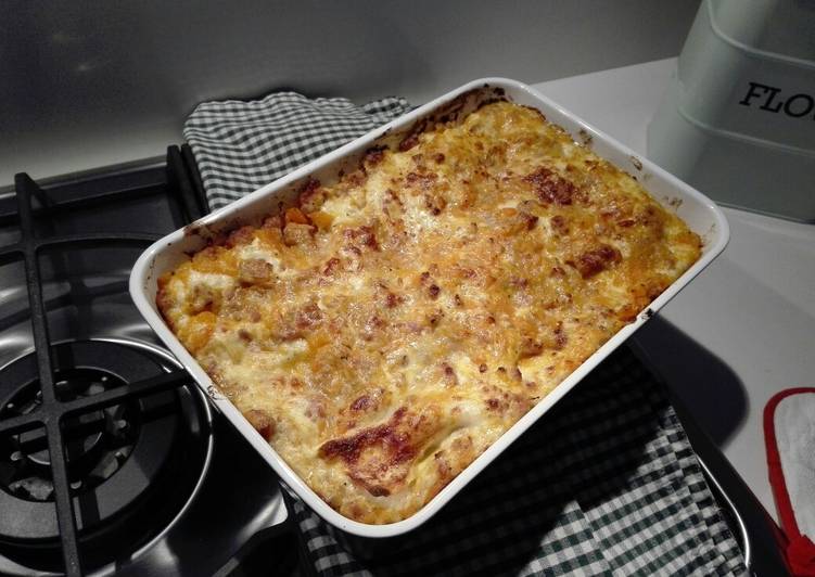 Lasagne zucca e salsiccia