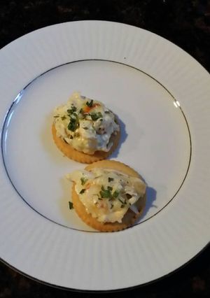A picture of Brad's hot crab dip.