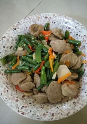 Foto resep Tumis Kacang Panjang feat Bakso