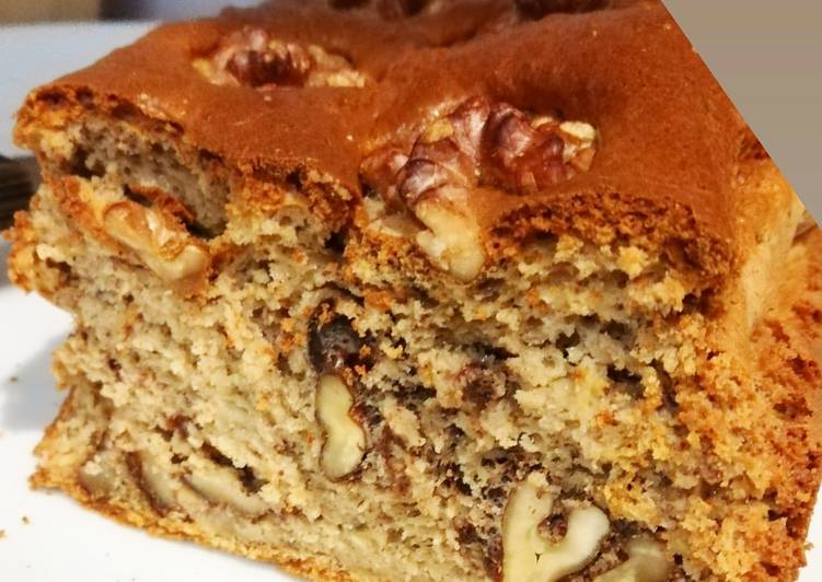 Bizcocho de plátano y nueces