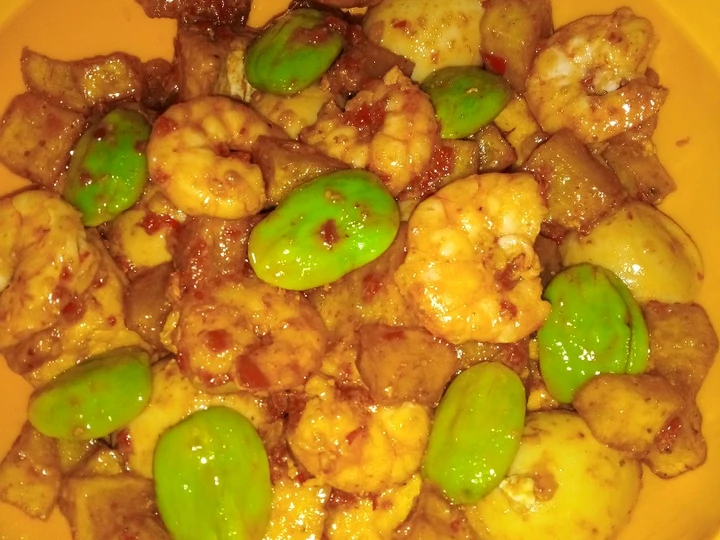 Easy Steps Make Recipes Sambel Goreng KuTeTaP (Kentang Udang TElur TAhu Pete😋) the Can Spoil the Tongue Tasty.