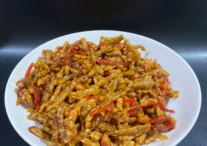 Resep Orek tempe kacang yang Enak