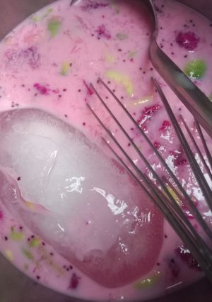 Foto resep Es Campur Cocopandan Alpukat Buah Naga