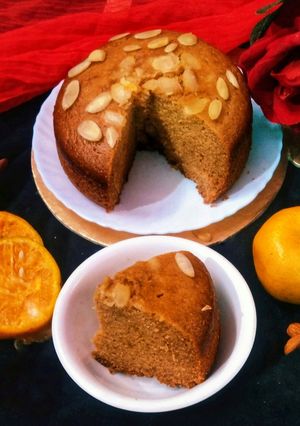 एगलैस ऑरेंज आटा केक (Eggless orange aata cake recipe in hindi) रेसिपी मुख्य फोटो