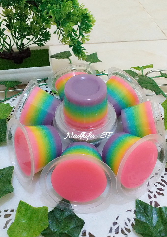 Foto resep Puding Rainbow Ekonomis