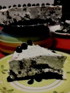 Una foto de Cheesecake de galletas oreo