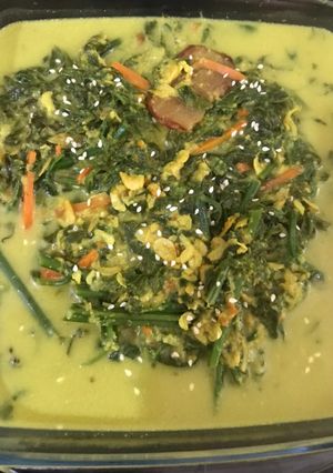 Foto resep 9.Gulai pakis bertabur ebi