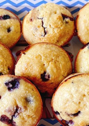 Una foto de Muffins de limón y arándanos