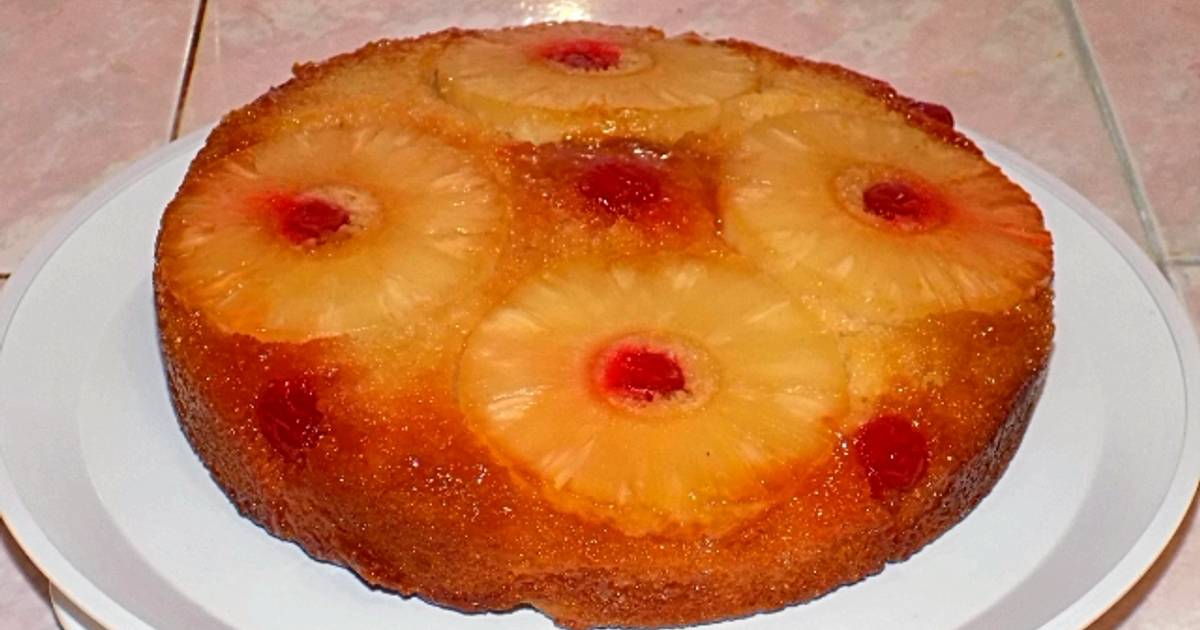 Pastel Volteado De Piña - Pineapple Upside Down Cake Receta de Cocina Para  Ti- Sell Alvarez- Cookpad