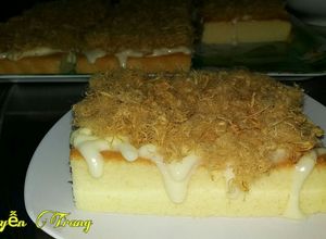 Hình của món Bánh bông lan chà bông (trứng muối).