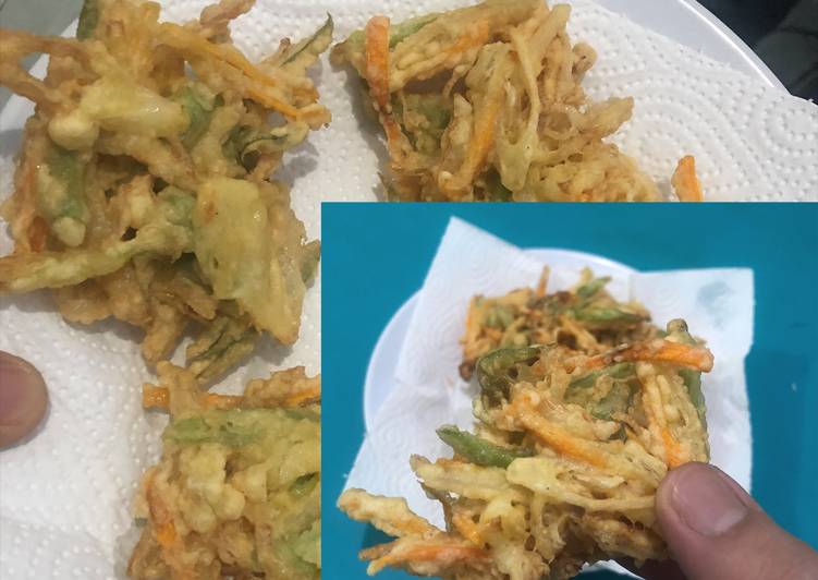 Resep Mudah Tempura sayuran (kakiage) Gurih Mantul