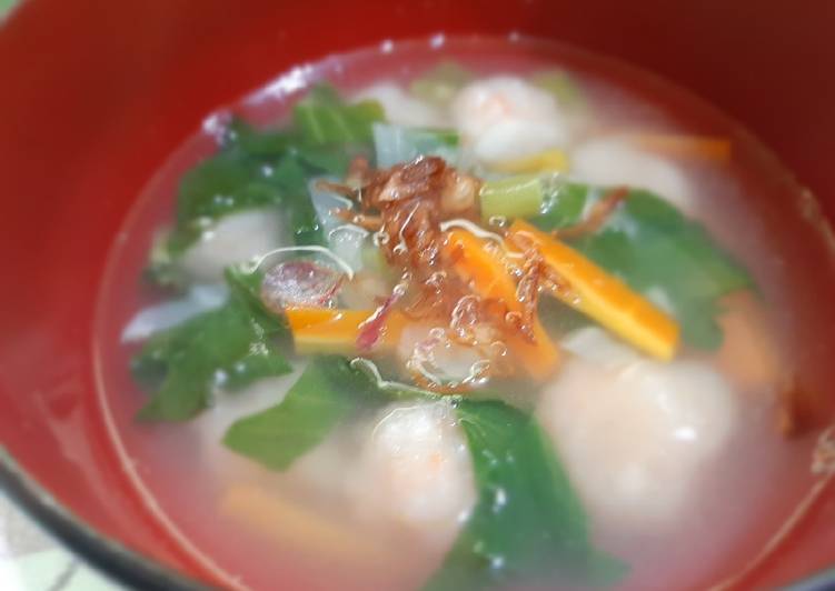 Sop Sayuran Isi bakso Udang