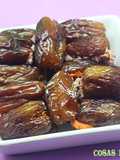 Dátiles rellenos, tres sabores