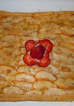 Una foto de Tarta de manzana y hojaldre