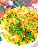 Trứng chiên thịt rau củ