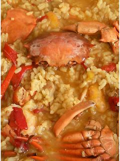 Una foto de Arroz meloso de cangrejo