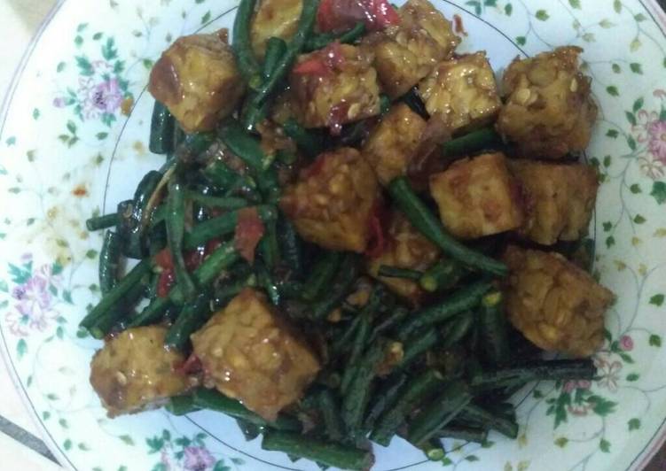 Resep Tempe Kacang Panjang Pedas Manis, Bikin Ngiler