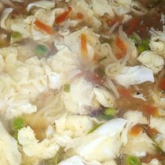 A picture of Noodles Vegetable Soup,.