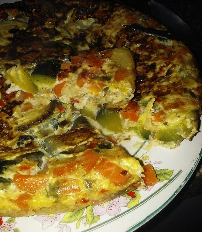Una foto de Tortilla de zapallitos verdes