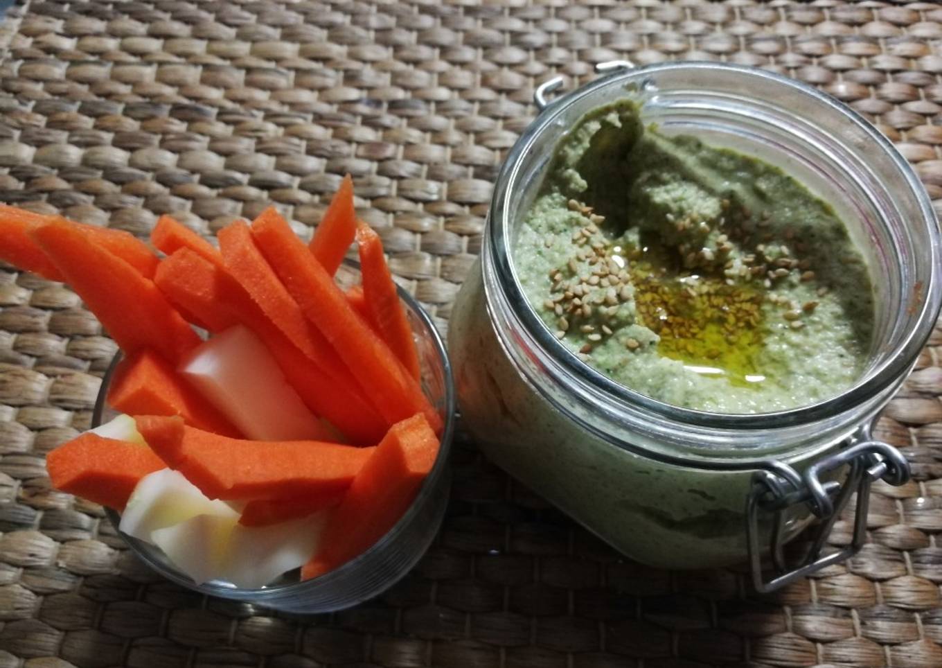 Hummus de lentejas y br贸coli vegano 馃尡vegetariana