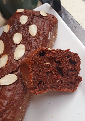 Una foto de Budín de chocolate y almendra