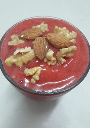 Una foto de Smoothie de frutillas