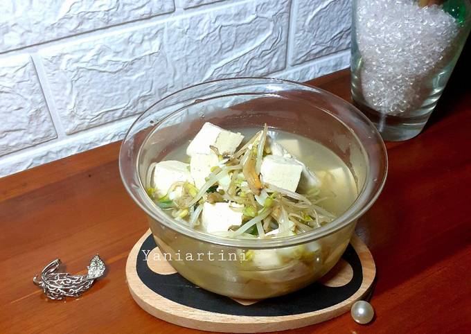 Resep Lauk Sayur Kongnamul Guk Aka Sup Tauge Tahu Korea Oleh