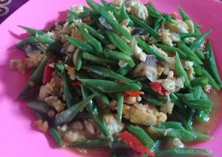 Tumis buncis telor cabe rawit