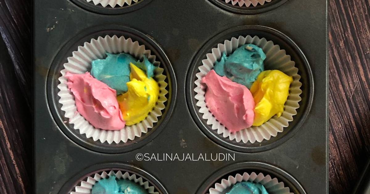 Resipi Mini Cupcake Marble Unicorn Oleh Salina Jalaludin Cookpad