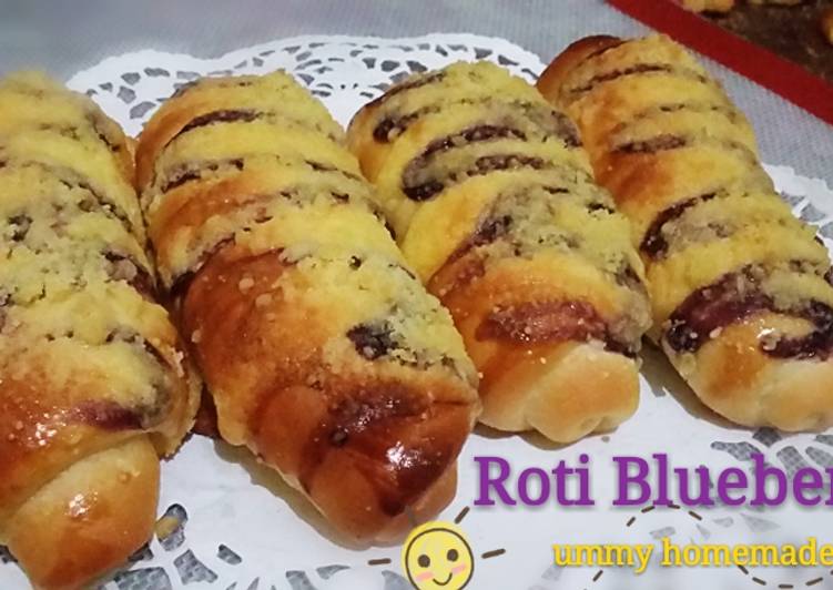 Cara mengolah Roti blueberry streusel mantap