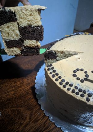 Una foto de Torta Ajedrez