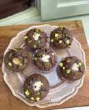 Double chocolate banana cupcake