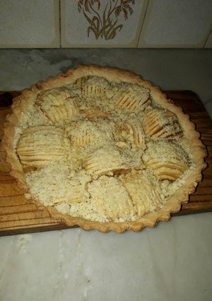 Una foto de Tarta de manzana con scramble