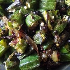 A picture of Lady's finger stir fry.