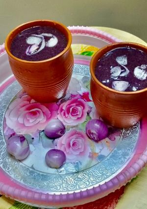 A picture of Kavuni Arisi Kanji / Black Rice Porridge.