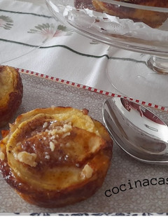 Una foto de Flan de manzana -sin azúcar-