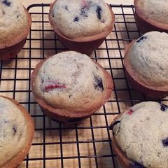 A picture of Mixed Berry Muffins.
