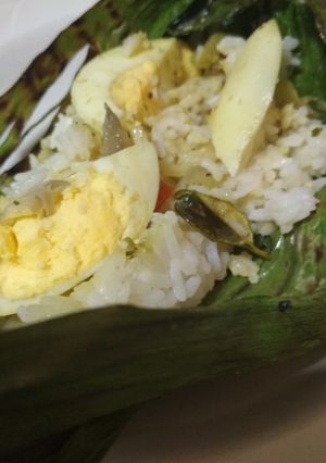 Foto resep Nasi Bakar Telur Simple #bantumantenbaru
