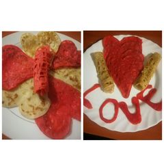 A picture of Valentine's pancake.